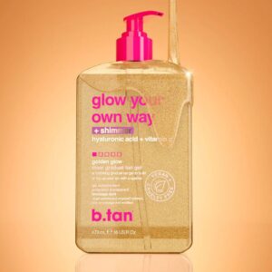 Glow Your Own Way shimmer – ג’ל שיזוף הדרגתי שקוף עם נצנוץ