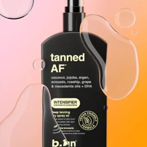 Tanned AF - שמן שיזוף עם בוסט של שיזוף עצמי לתוצאןת מהירות במיוחד